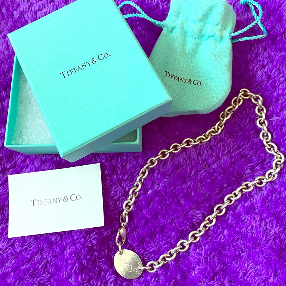 Authentic Tiffany&co oval chocker necklace